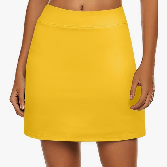 Ekouaer Dresses & Skirts - 🌝🌝 Yellow Tennis Golf Fitness Skirt Skort Medium